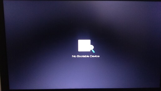 No bootable device error